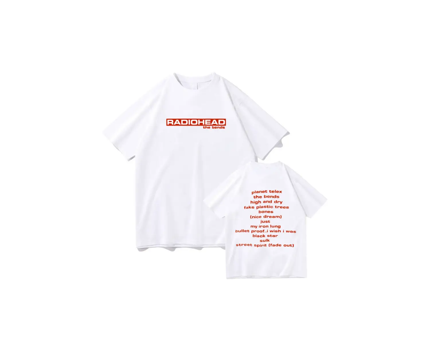 Beyaz Radiohead Müzik Grubu Baskı li Bahar /Er