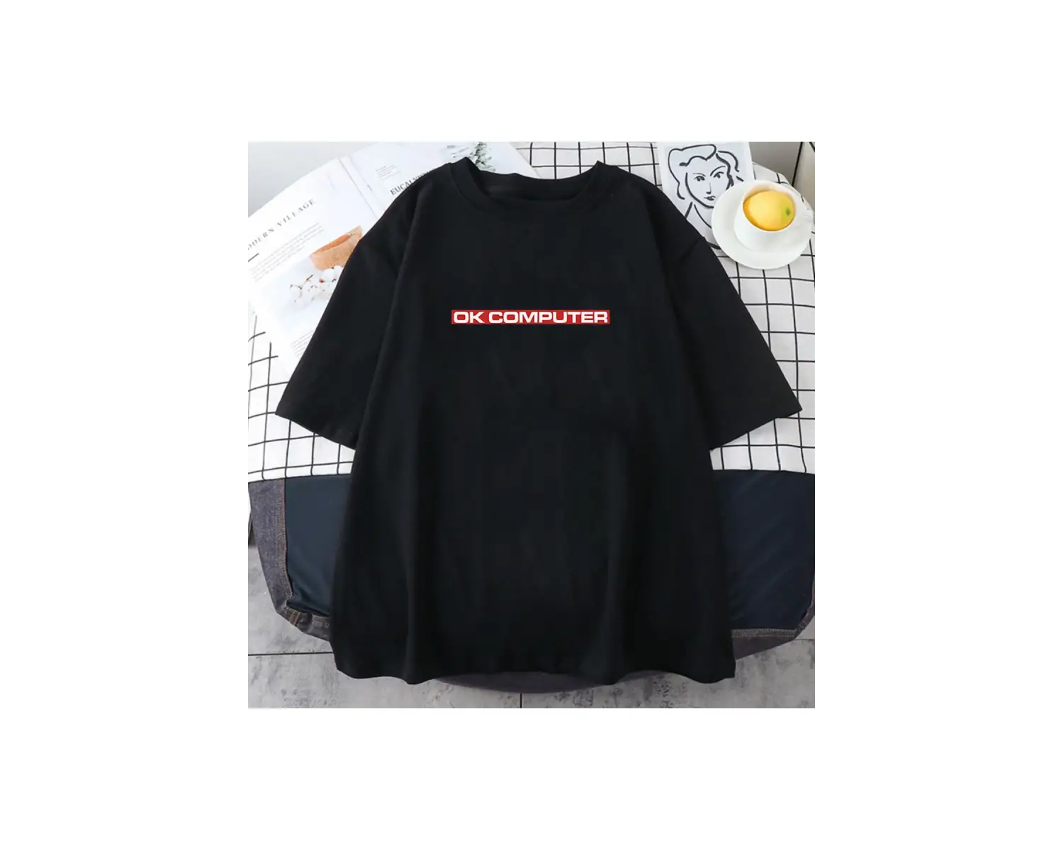 Beyaz Radiohead OK Bilgisayar İlkbahar/Yaz