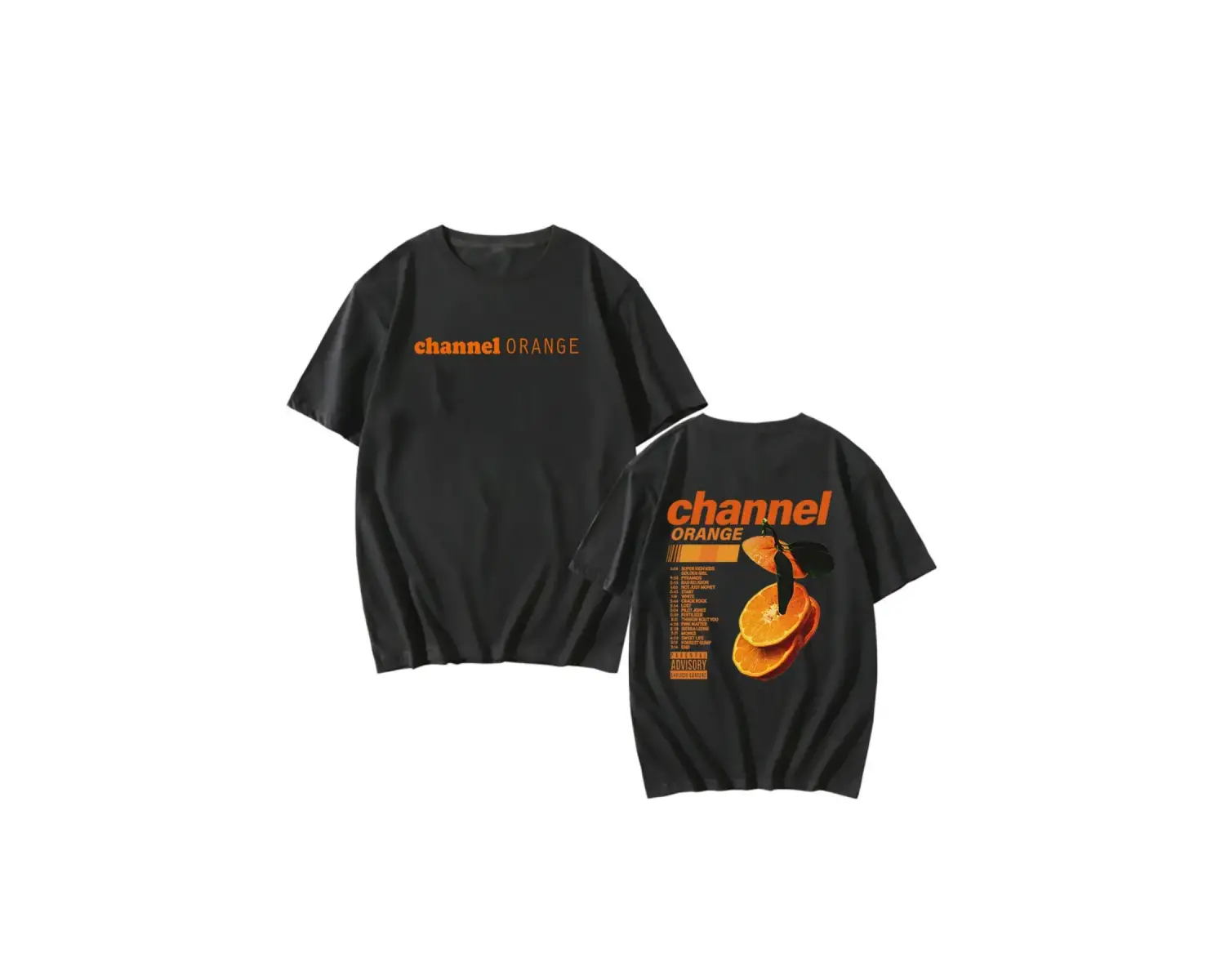 Beyaz Rapçi Frank Kanal Turuncu Grafik Baskı Tshirt Okyanus Sarışın Hip Hop