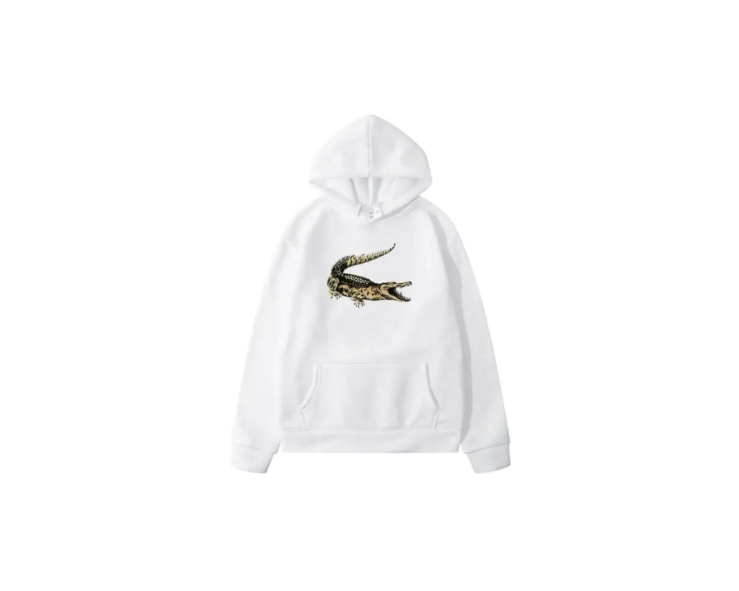 Beyaz Renkli Yeni Timsah Baskılı