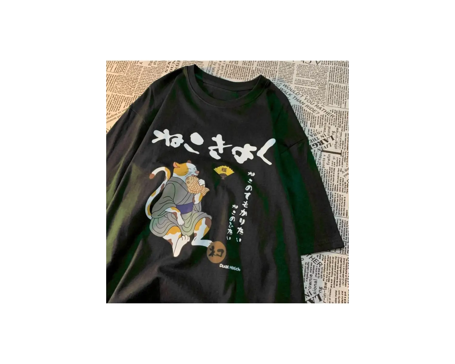 Beyaz Retro Tarzı Sandalye baskılı Sokak Grafik Tees Gevşek Vintage Grunge