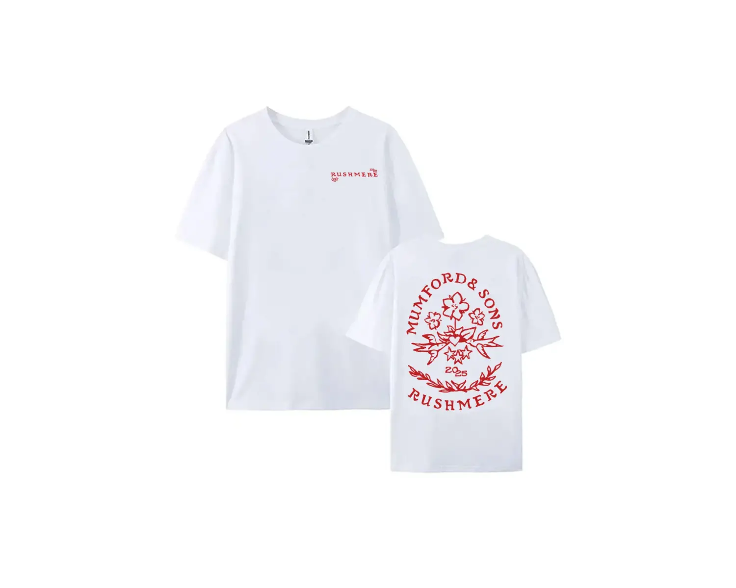 Beyaz RUSHMERE Albümü Grafik Halk Rock Grubu Mumford ve Sons Baskı leri Er