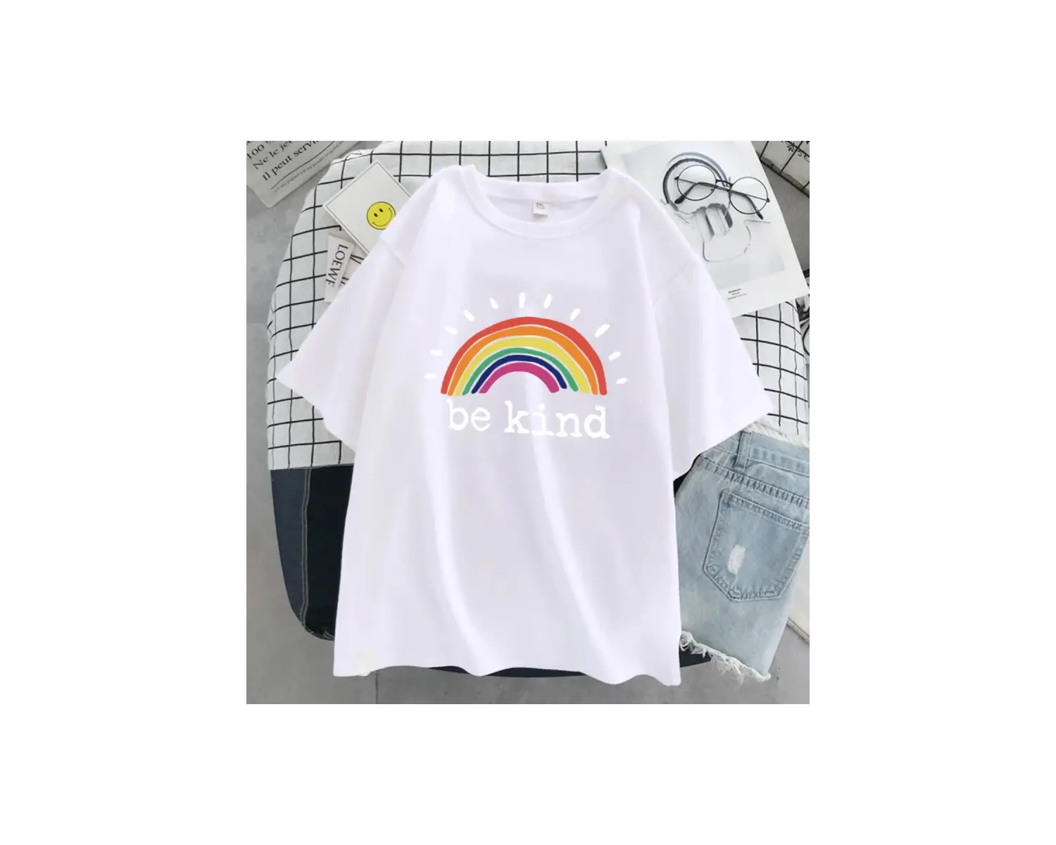 Beyaz Serin Tee Sokak Nefes Tee Grafik Yaz st