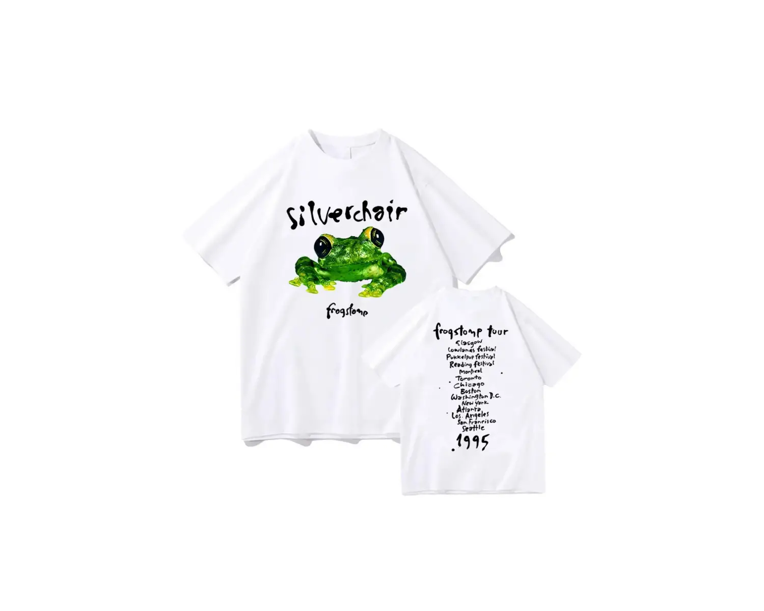 Beyaz Silvershirt Frogstomp 1995 lar/erkekler -gömlek Hip Hop S