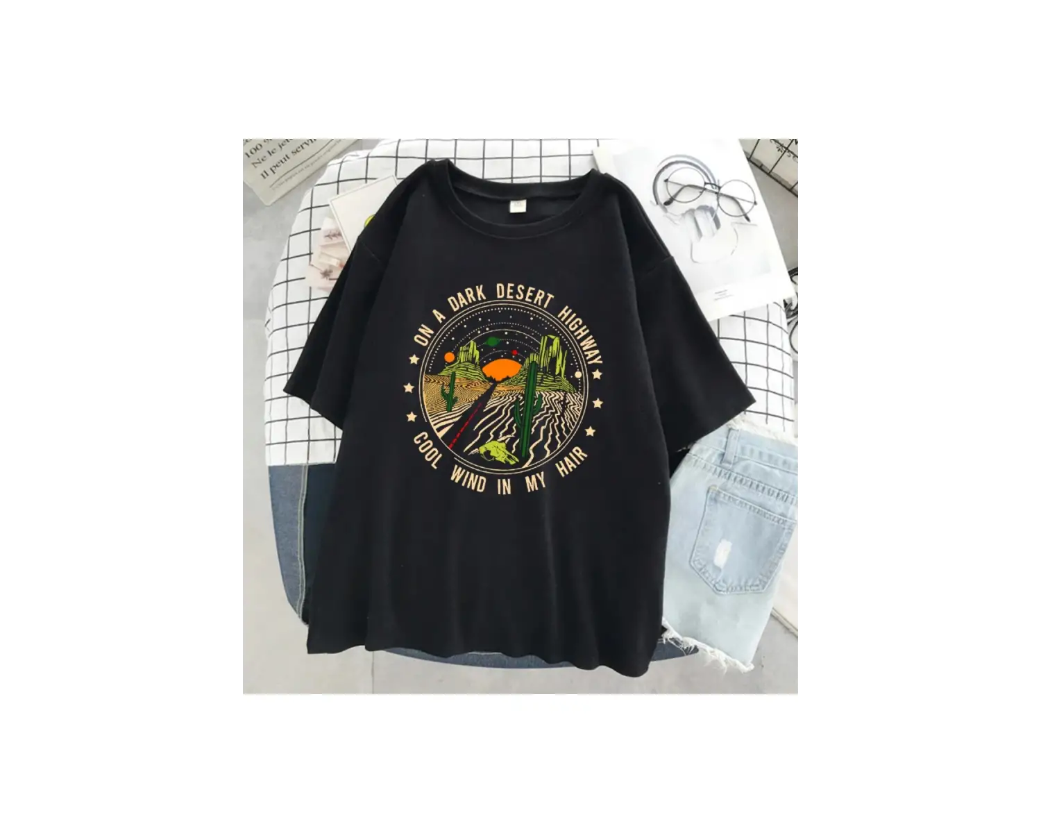 Beyaz Sokak Yumuşak Serin Rüzgar Karanlıkta Saçlarımdan Üfleme Çöl Gr