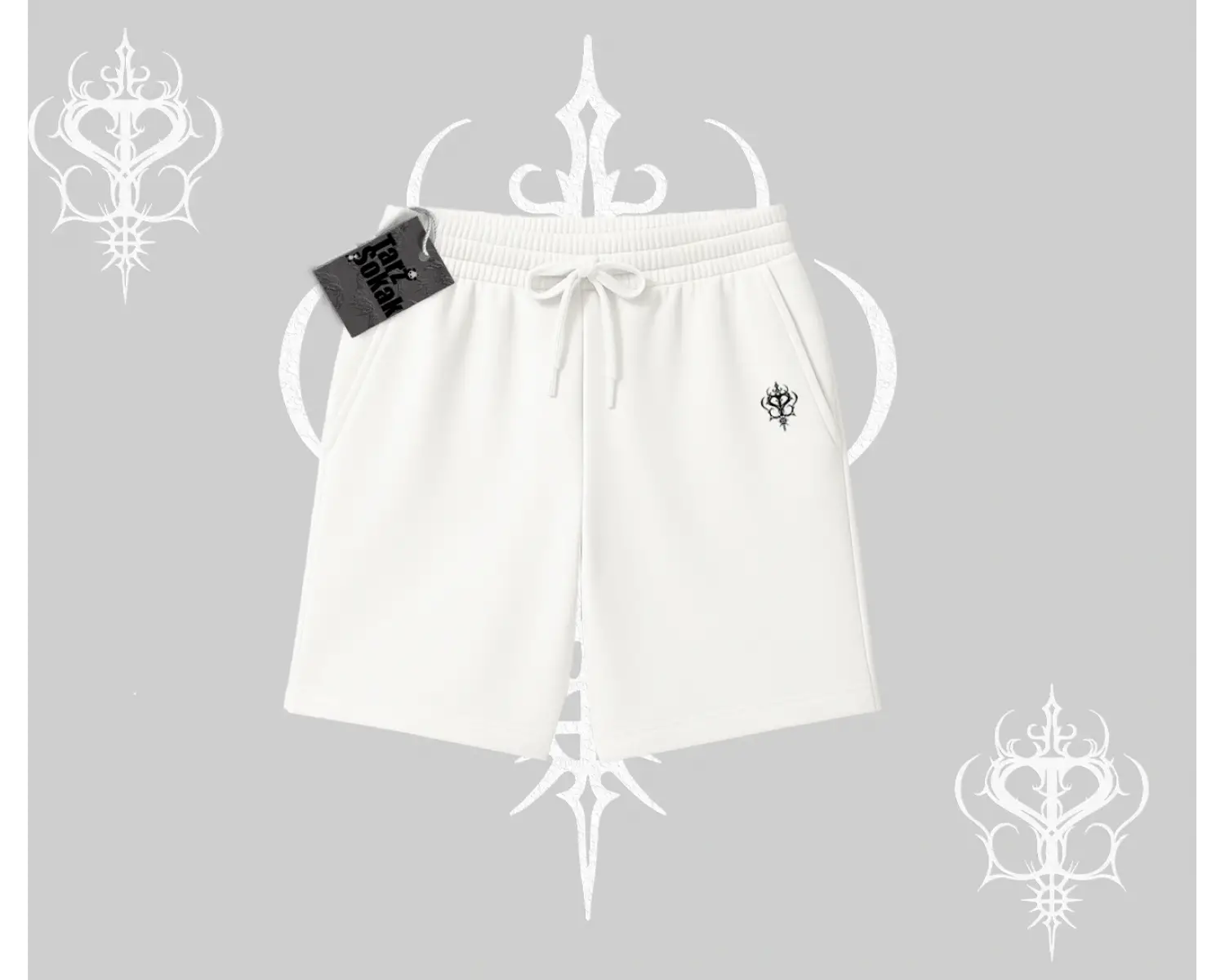 Beyaz Şort Özel logolu