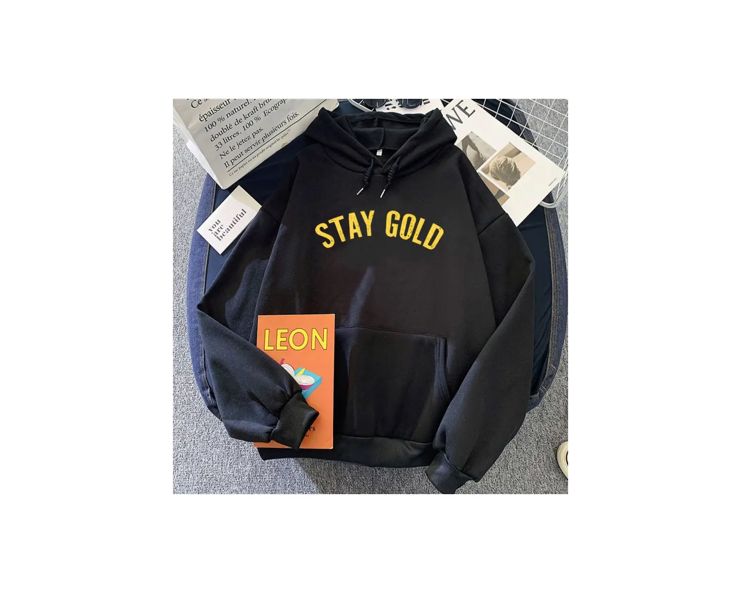 Beyaz Stay Gold The Outsiders Hoodies Movie Graphic Printing for Casual Long