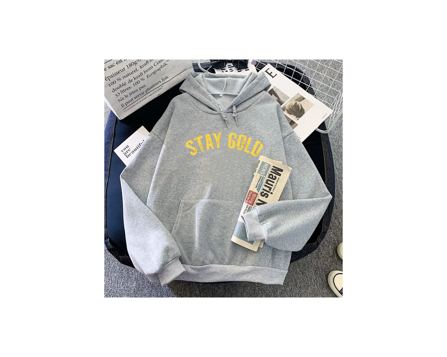 Beyaz Stay Gold The Outsiders Hoodies Movie Graphic Printing for Casual Long