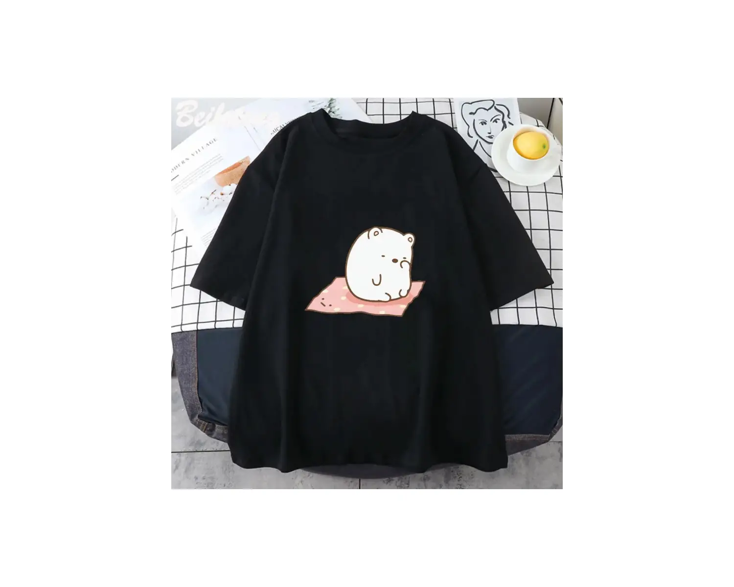 Beyaz Sumikko Gurashiler ve lar Hip-Hop Harajuku