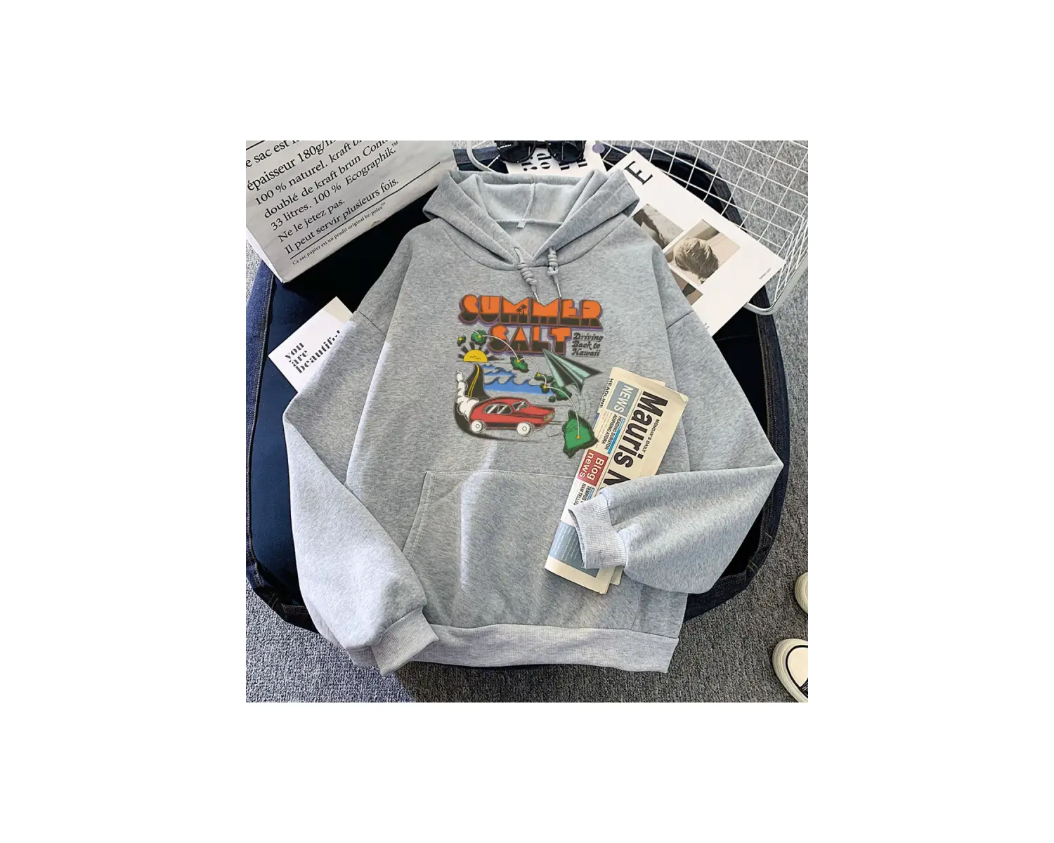 Beyaz Summer Salt Driving Back To Hawaii Hoodies Long Sleeve Winter Funny Gra