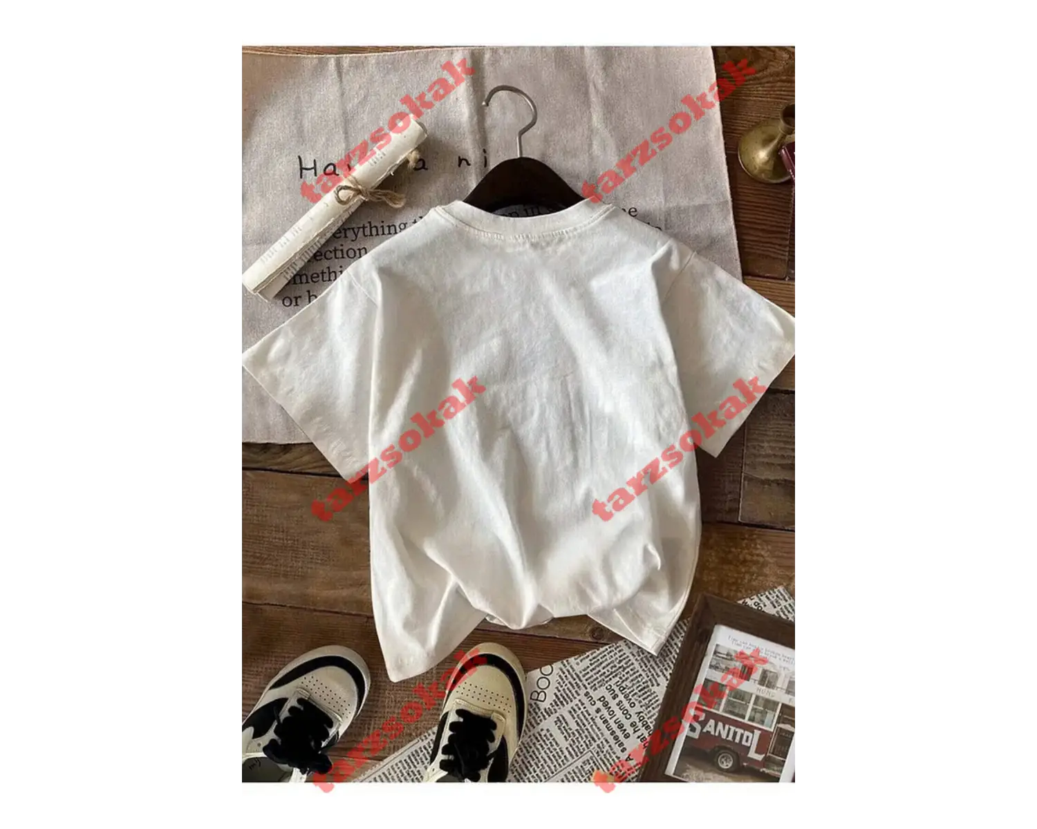 Beyaz Taze Çilek Meyve Baskılar Sokak Yaz Tees Serin Nefes Spor