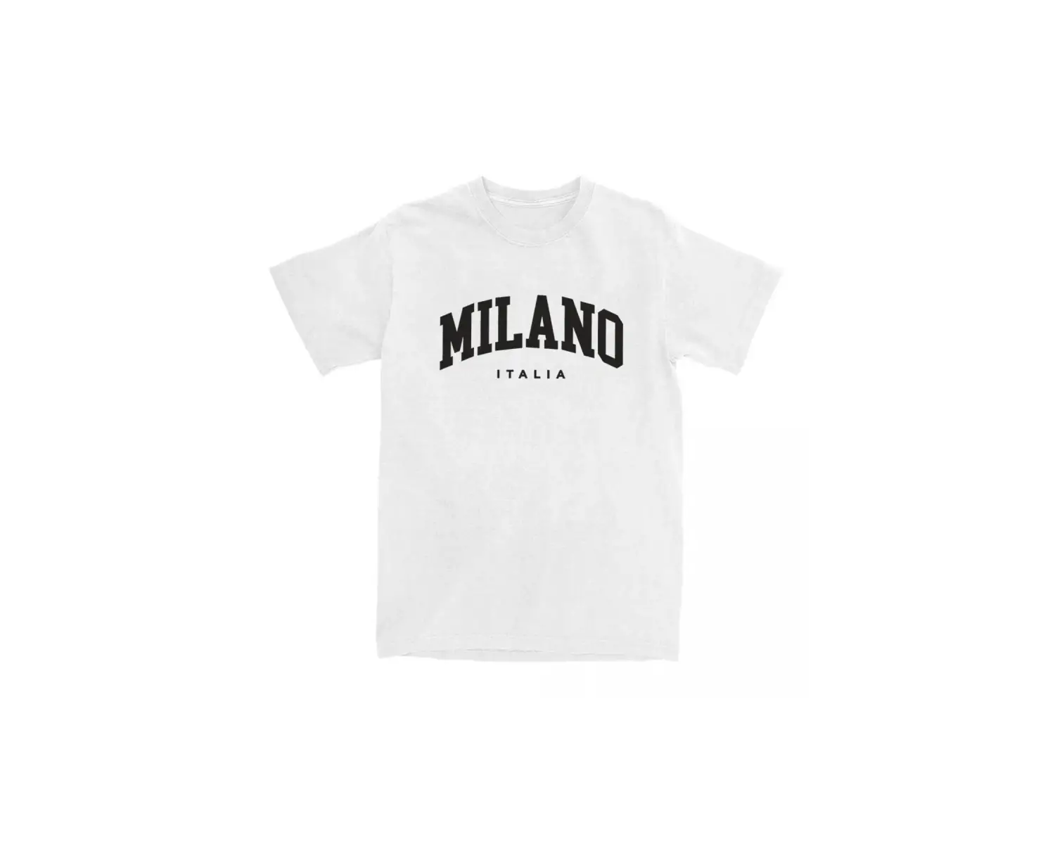Beyaz Tees Milano İtalya mektup baskı leri yaz