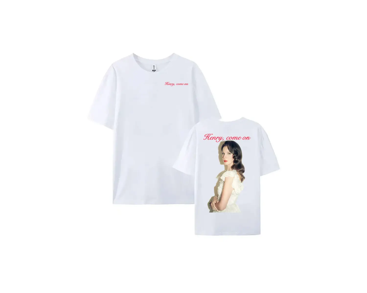 Beyaz Tek Henry Come on leri yazlık Lana DelRey Şarkıcı Grafik