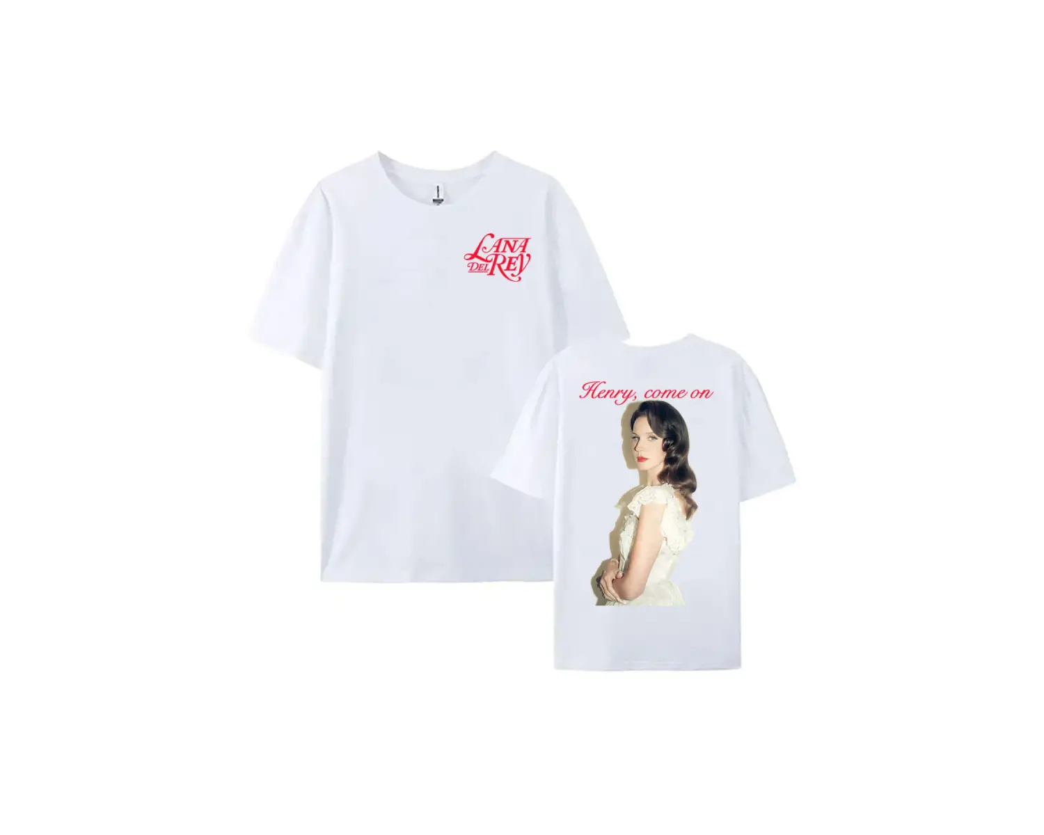 Beyaz Tek Henry Come on leri yazlık Lana DelRey Şarkıcı Grafik