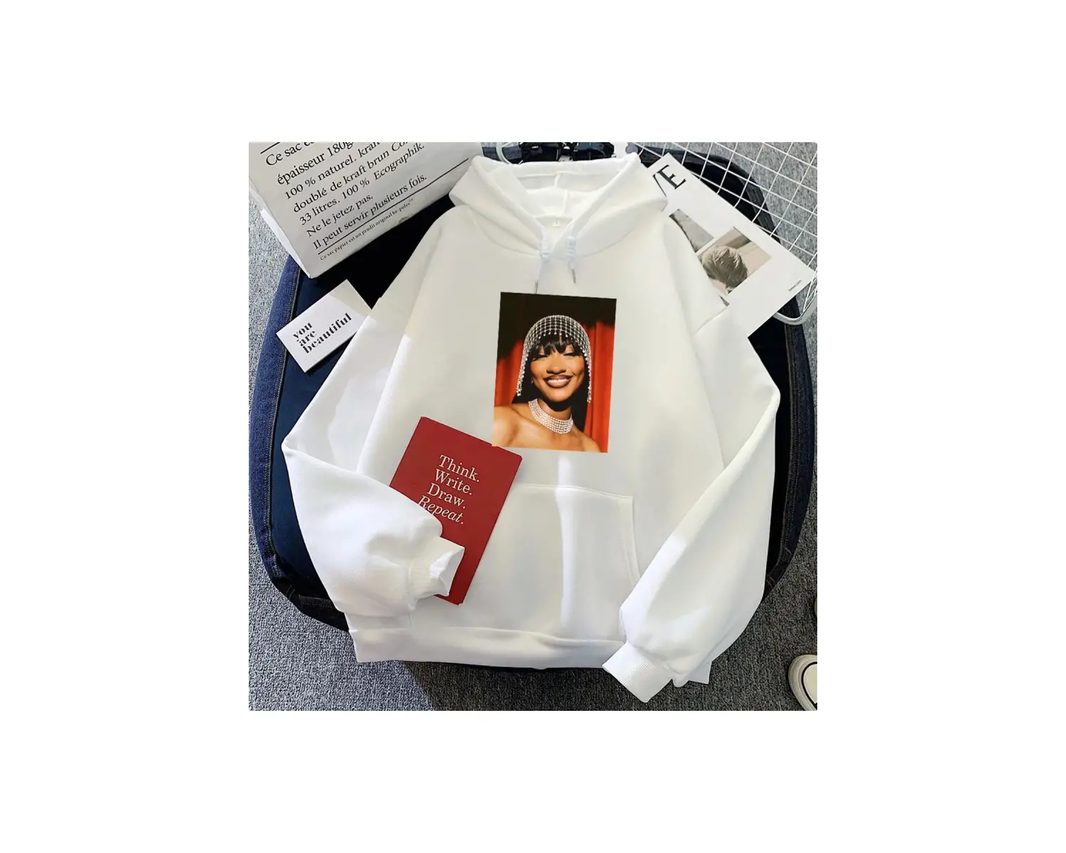 Beyaz Temss doğan vahşi tur Hoodies Hoodies deras Para Mujer u