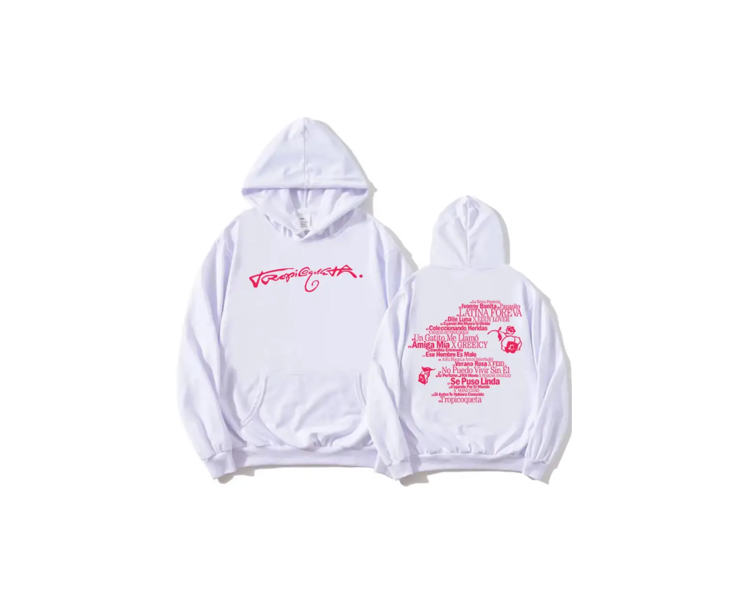 Beyaz Tropicoqueta Hoodie KAROL G Albümü u Pola