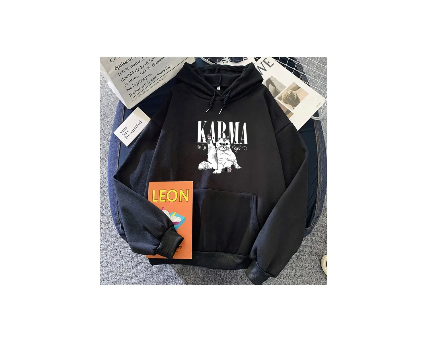 beyaz TV serisi Maxton Hall Hoodie aramızda dünya grafik Moletom Femininouzun kollu ka