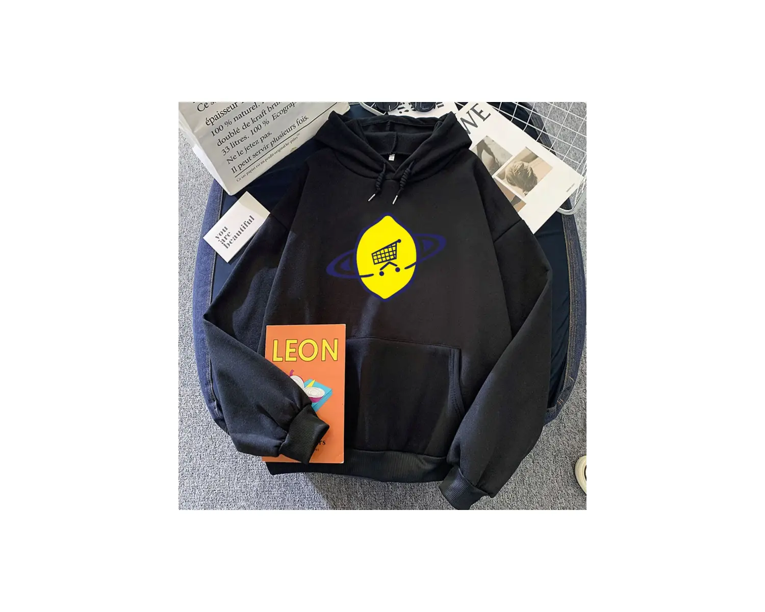 Beyaz U2 Band Hip Hop Hoodies limon komik karikatür grafik Moletom Feminino uzun