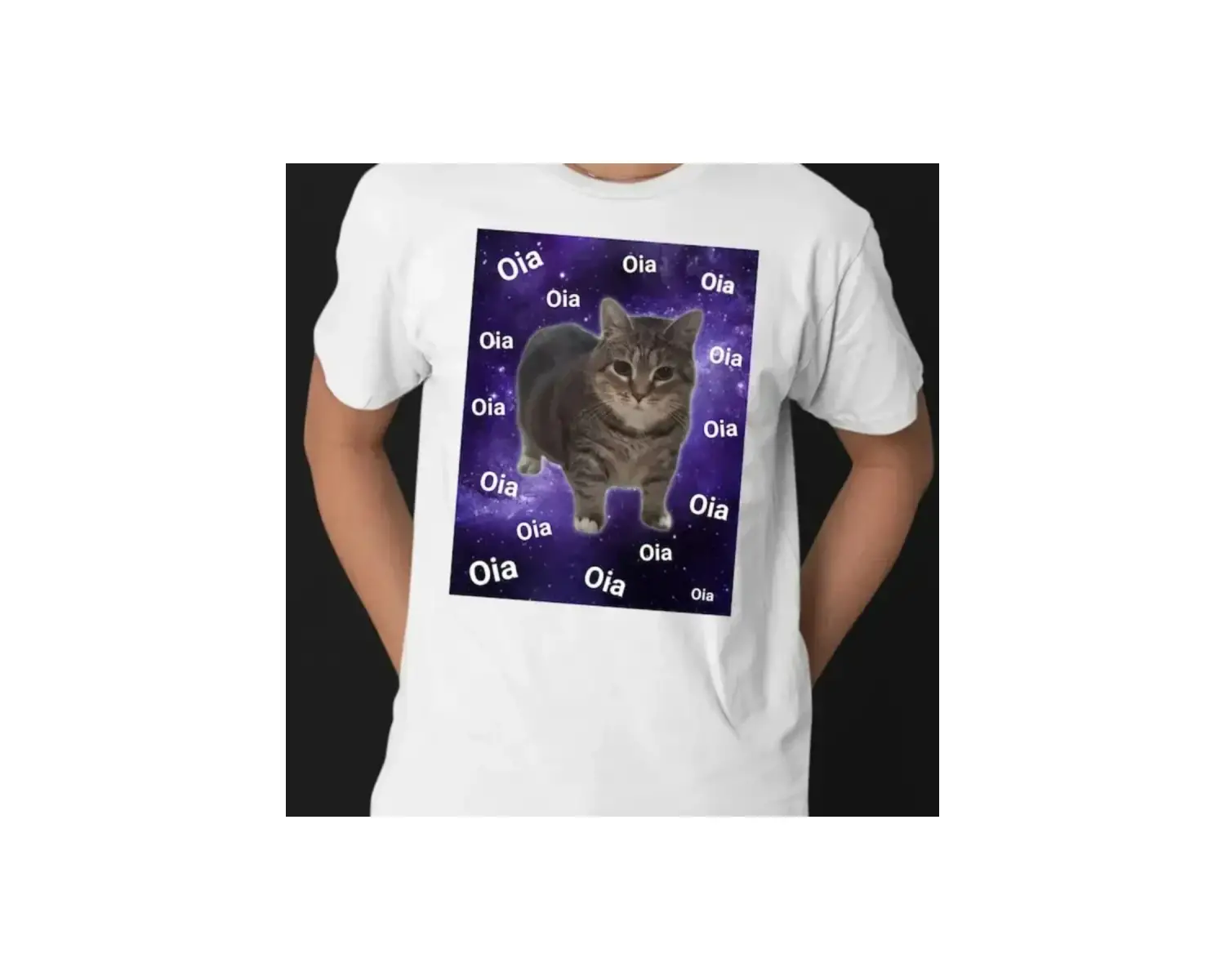 Beyaz UIA Kedi Modeli Eğlenceli Uzay Kedi Kedi Meraklıları için Virüs Modeli Desenleri