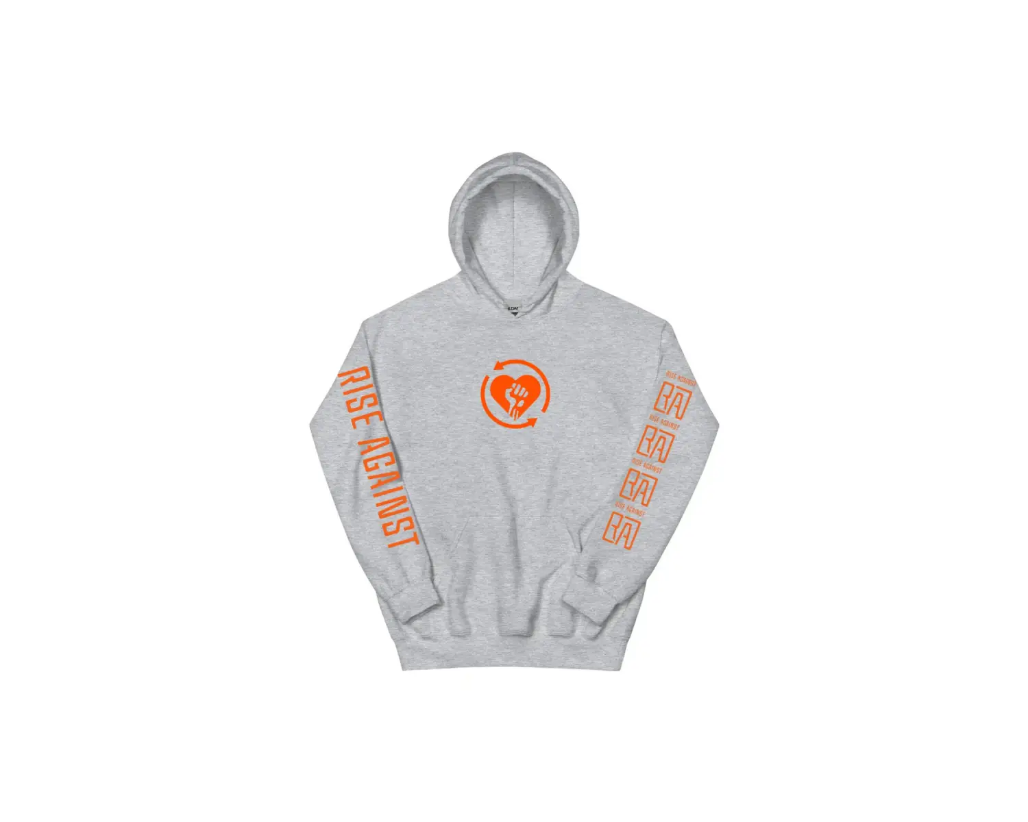 Beyaz Unisex 2025 Heartfist RA Baskı Kapüşonlular RISE AGAINST RICOCHET Albümü Cep