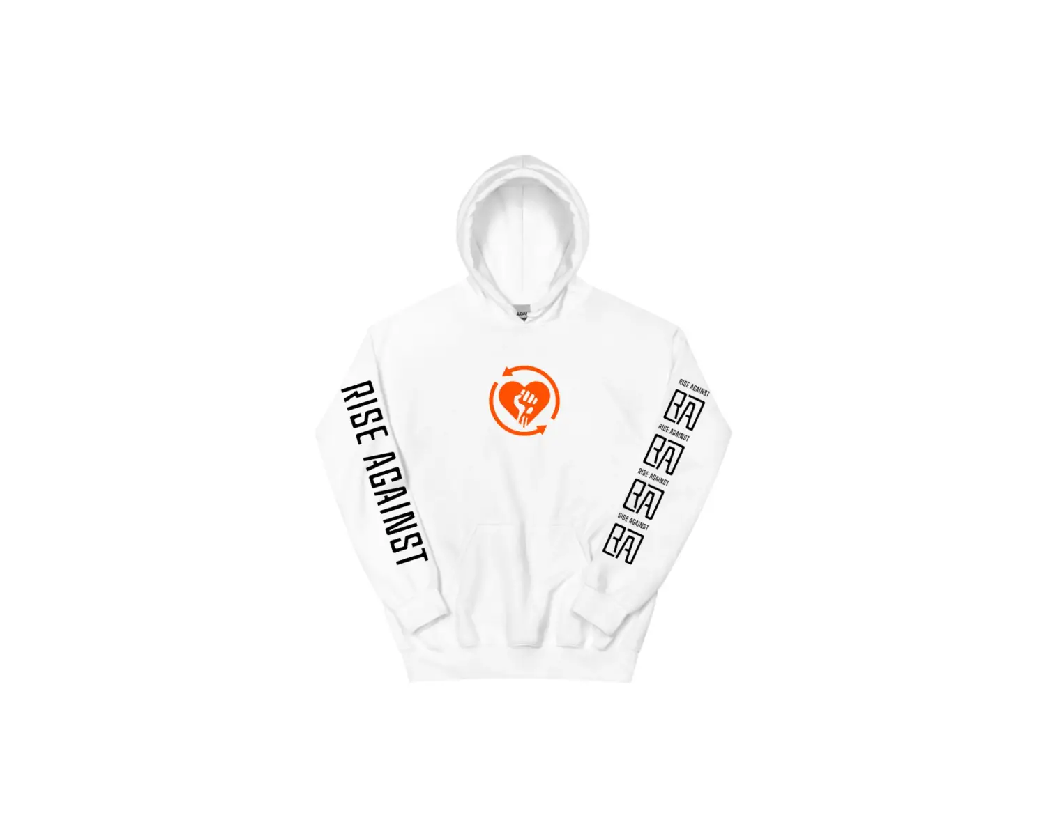 Beyaz Unisex 2025 Heartfist RA Baskı Kapüşonlular RISE AGAINST RICOCHET Albümü Cep