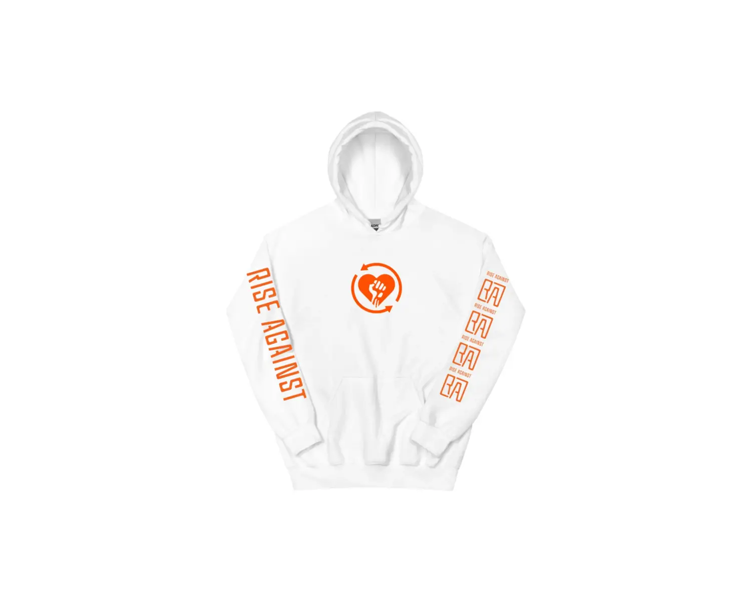 Beyaz Unisex 2025 Heartfist RA Baskı Kapüşonlular RISE AGAINST RICOCHET Albümü Cep