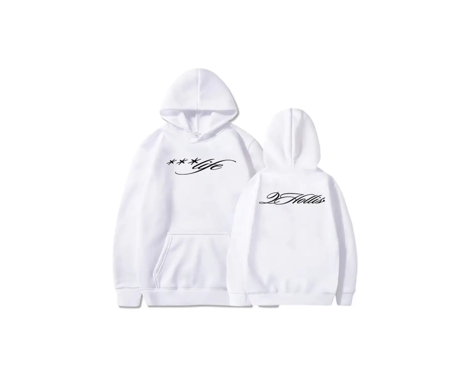 Beyaz Unisex 2hollis *** Hayat Komut Dosyası Hoodie Giyim Kapşonluevşek