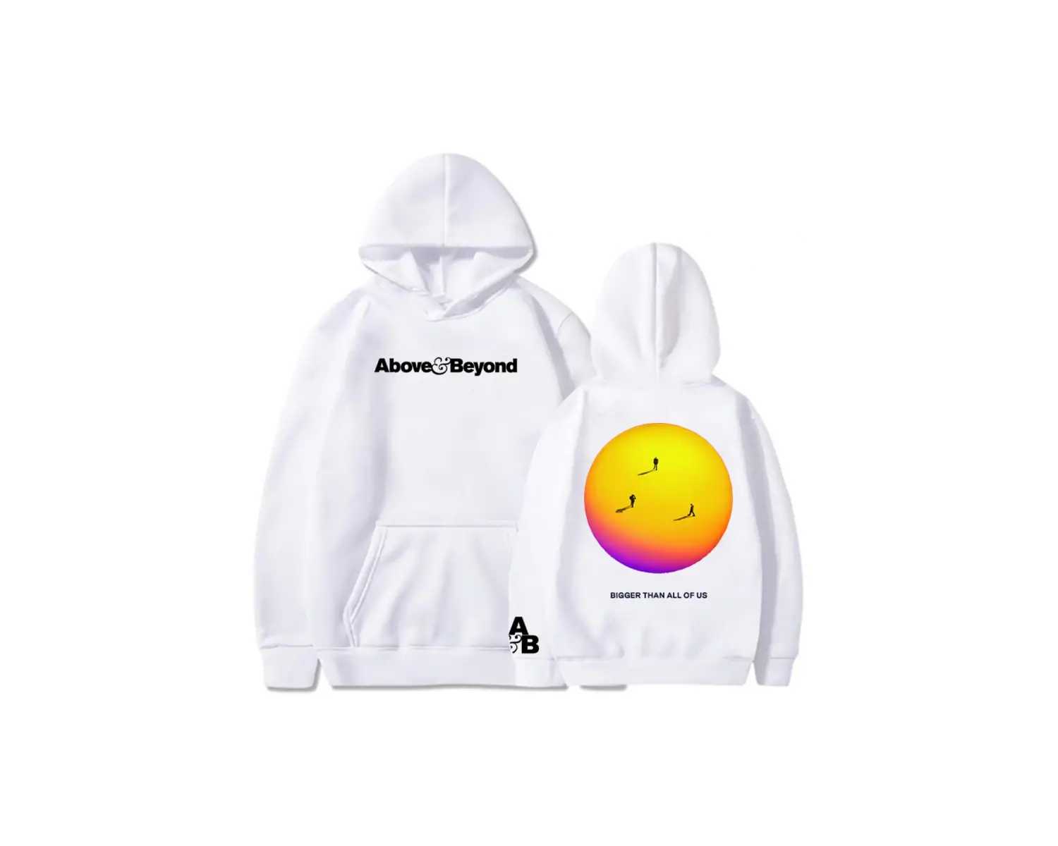 Beyaz Unisex Above & Beyond Usden Daha Kapşonluünlük i