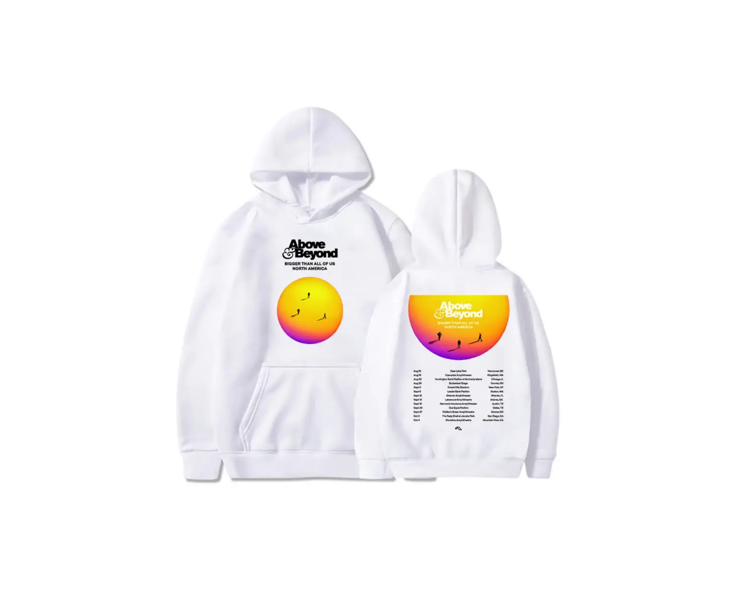 Beyaz Unisex Above & Beyond Usden Daha Kapşonluünlük i