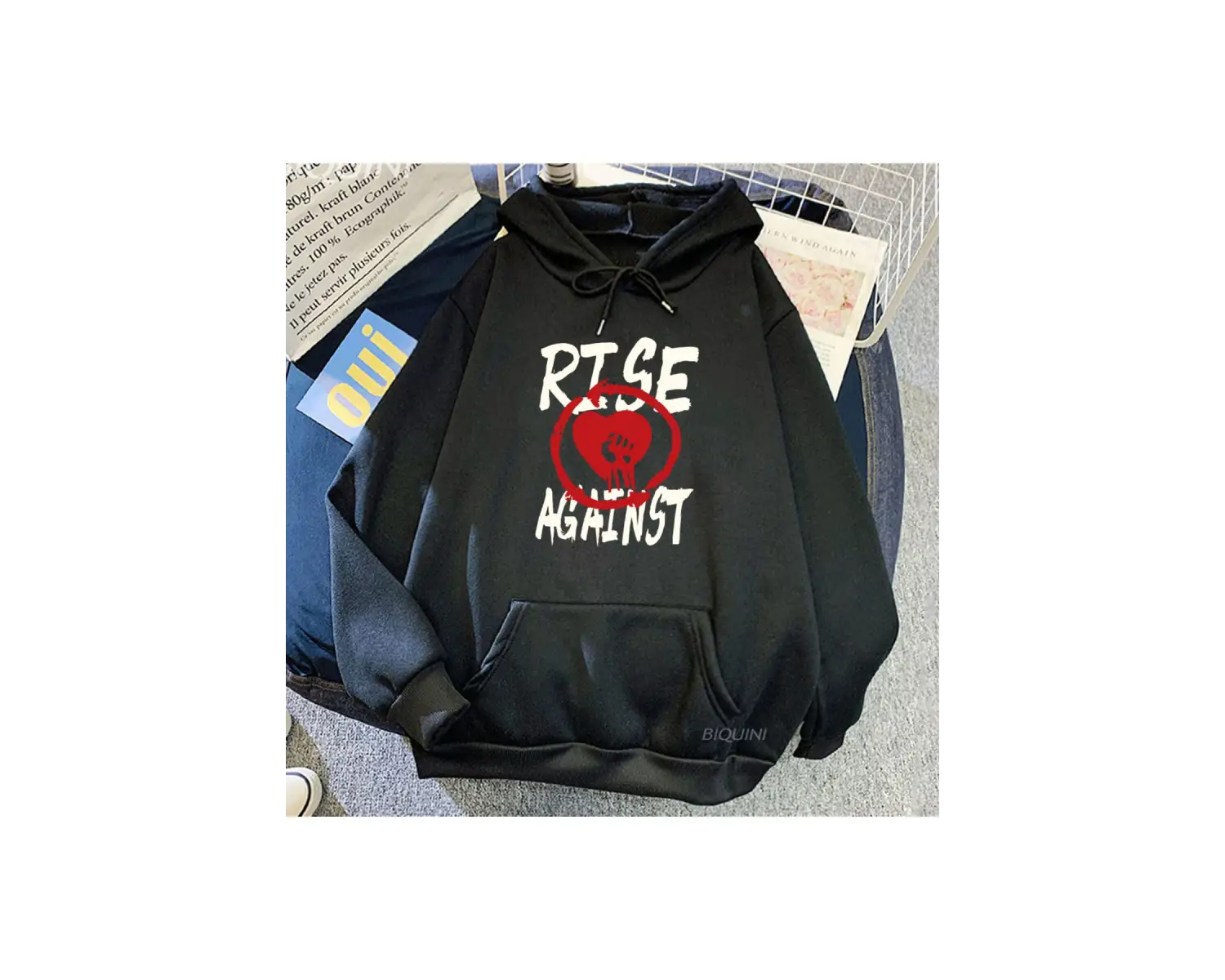 Beyaz Unisex Ağır zihinsel yükselişi karşı Streetwear rahat Hop