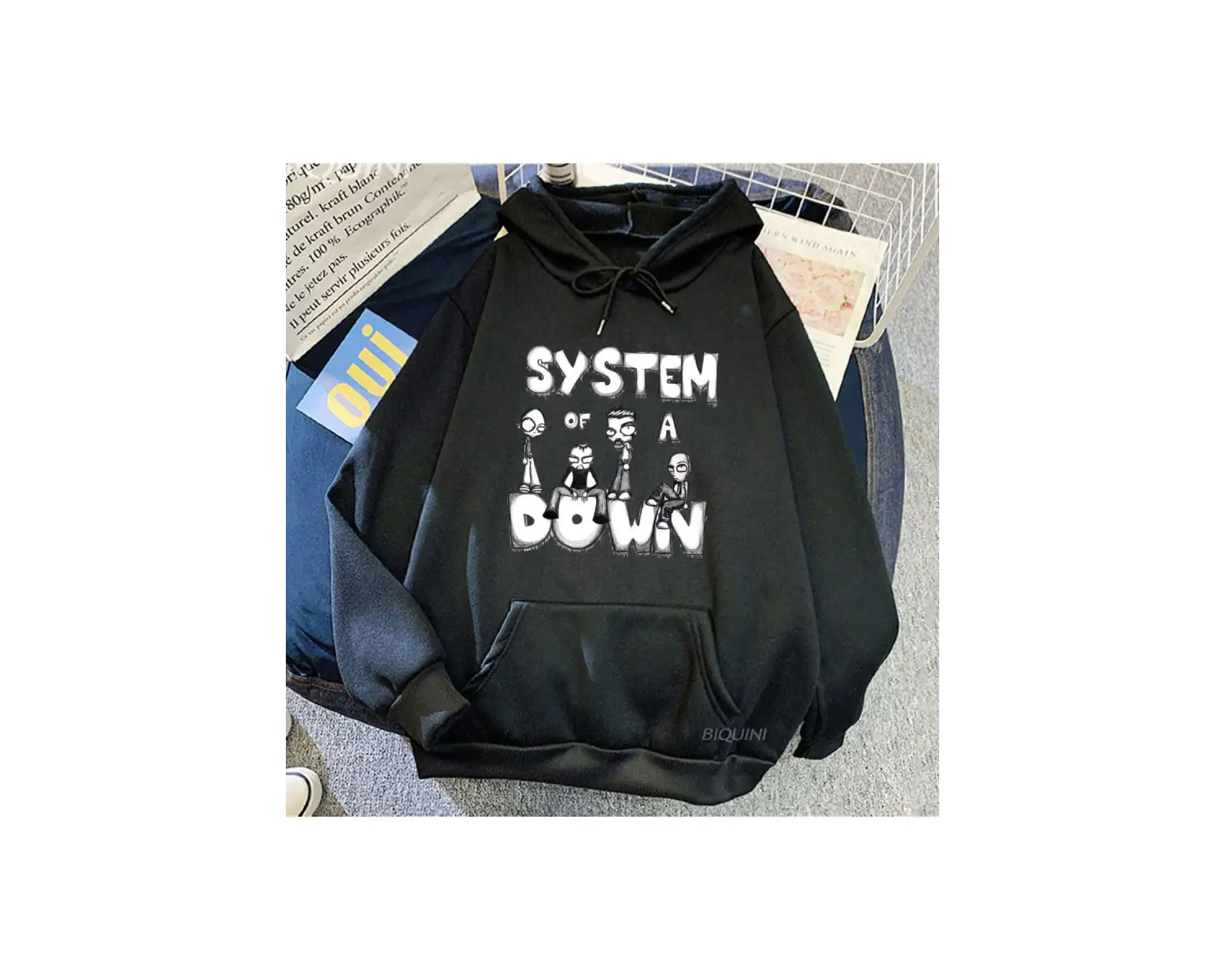 Beyaz Unisex Aşağı Sistemi Yaygın Sokak Grunge ErkekHoodie Giyim Boy Sudade