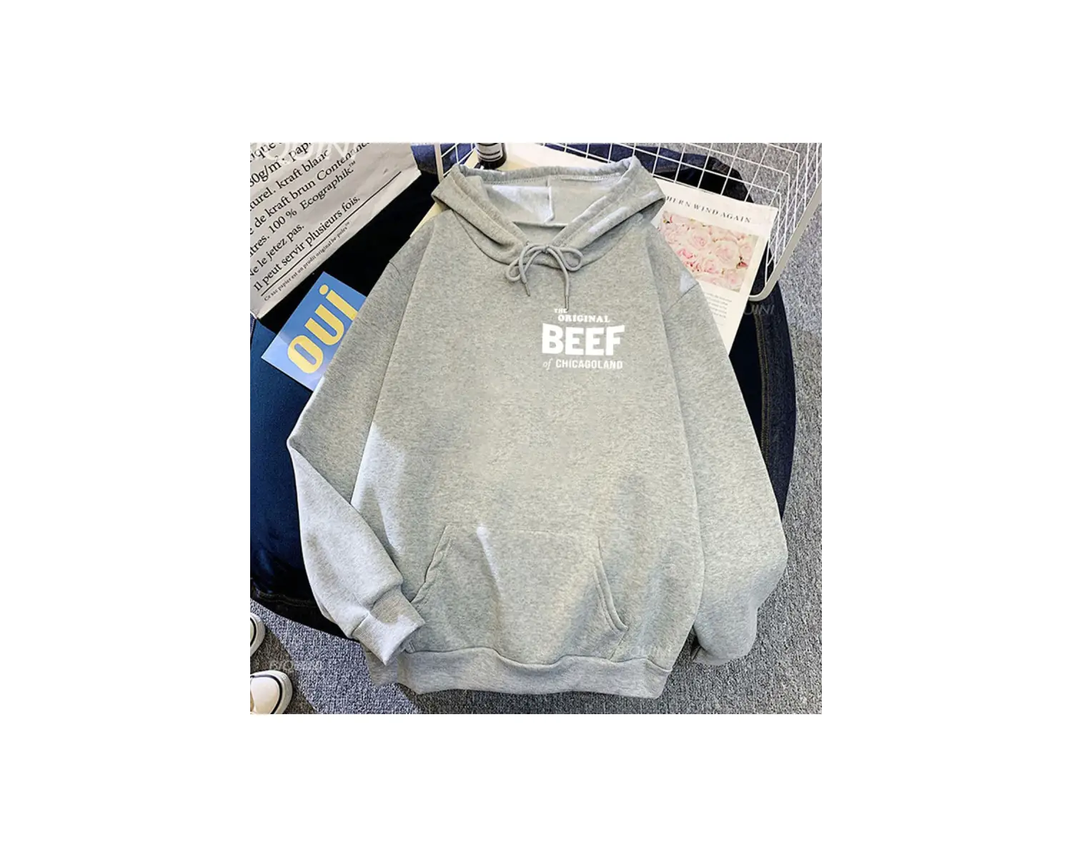 Beyaz Unisex Ayı TV serisi grafik orijinal Chicagoland mektup baskıkla