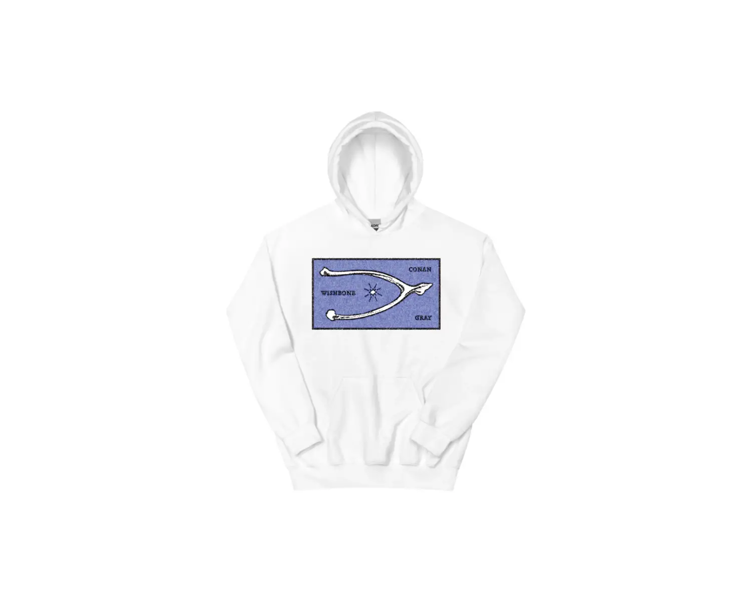 Beyaz Unisex Conan Gri Salıncaklı Kapüşonlular Rahat Sokak Hip Hop O-Boyun