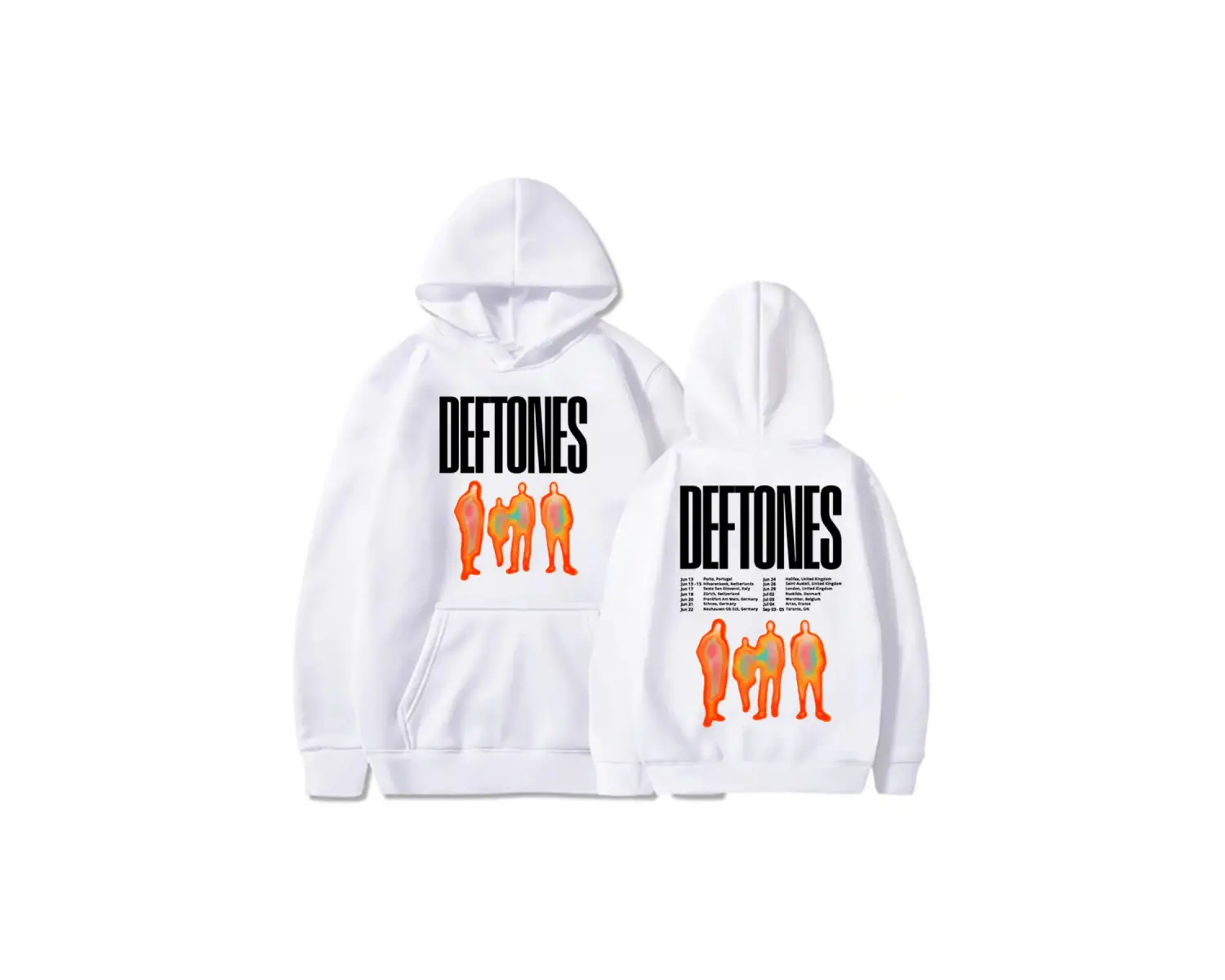 Beyaz Unisex Deftones 2025 Tour Printing Ropa Hombre Sudaderas Hooded Long Sleeve MenWomen Sweats