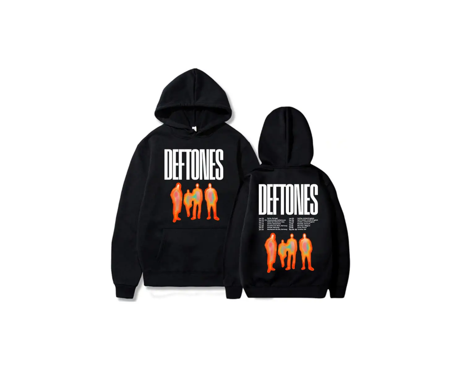 Beyaz Unisex Deftones 2025 Tour Printing Ropa Hombre Sudaderas Hooded Long Sleeve MenWomen Sweats