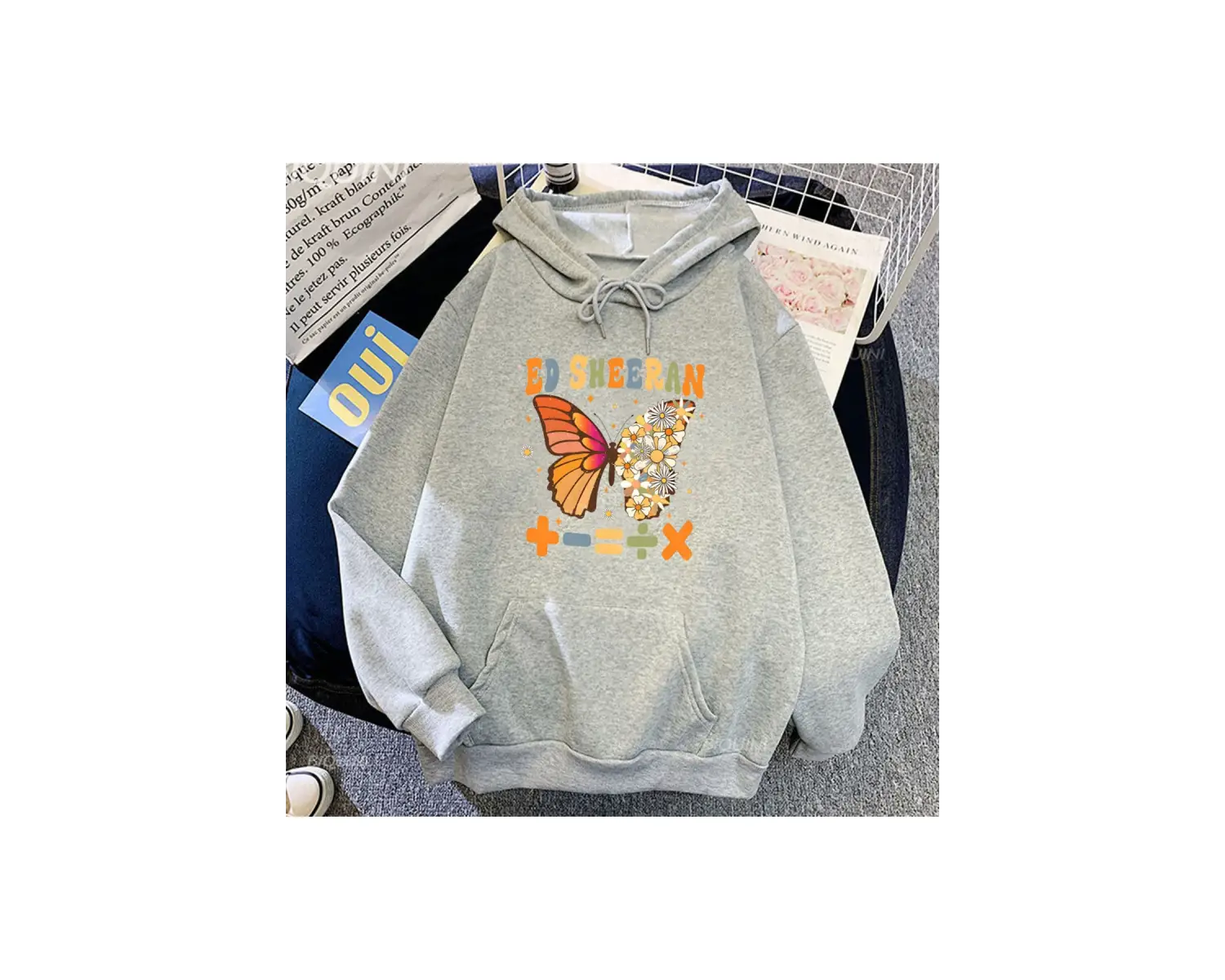 Beyaz Unisex Ed Sheeran 2023 tur Hoodie moda için Aesthtic Casual Streetwearkıyafetl