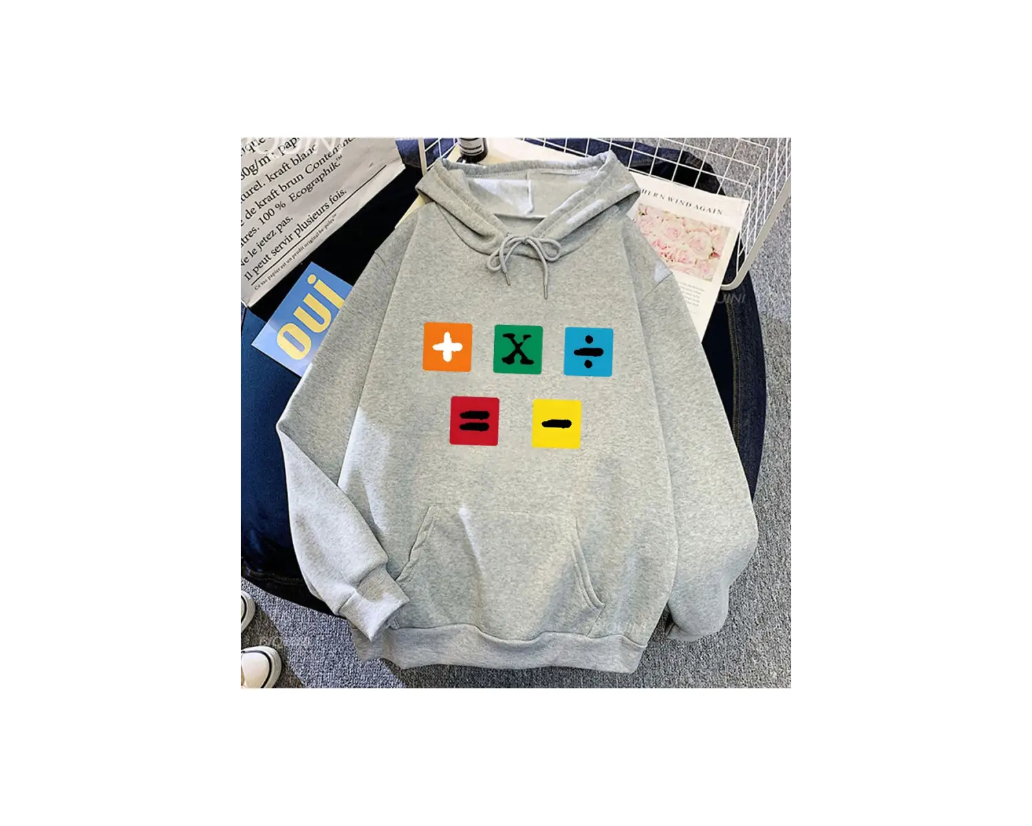 Beyaz Unisex Ed Sheeran 2023 Tur Hoodie Moda Rahatn