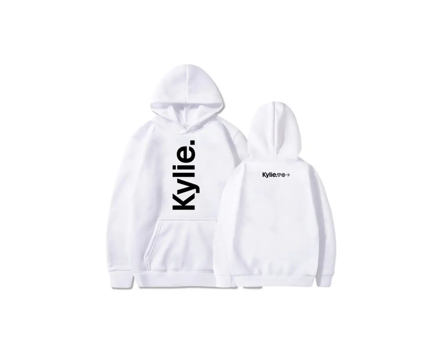 Beyaz Unisex Gerginlik Turu Kylie Minogue Şarkıcı Baskı Giyim Gevşek S