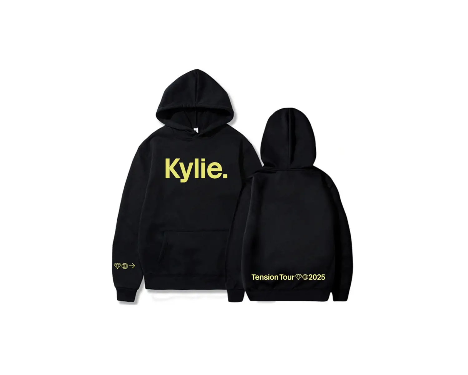Beyaz Unisex Gerginlik Turu Kylie Minogue Şarkıcı Baskı Giyim Gevşek S