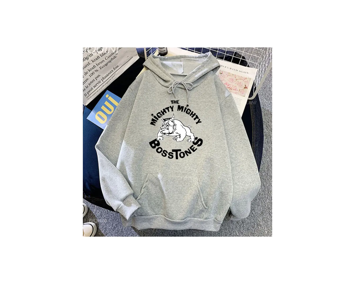 Beyaz Unisex Güçlü güçlü Bosstones lar kapüşonlu Casual