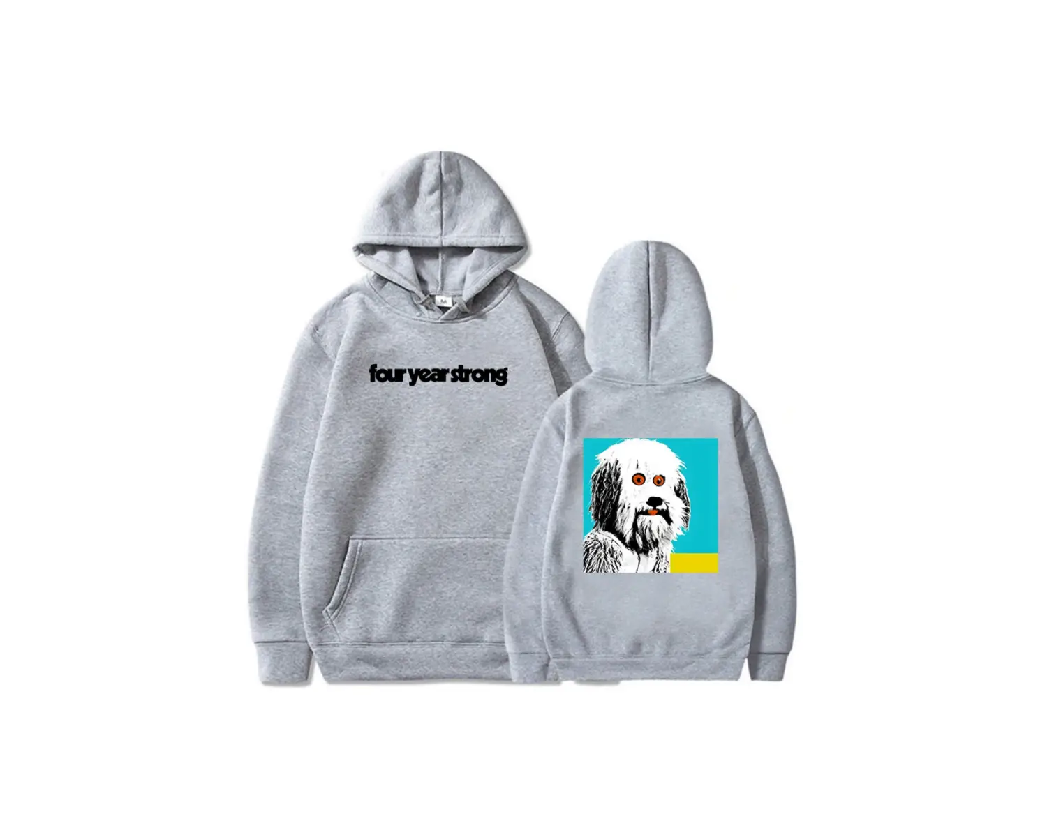 Beyaz Unisex Hip Hop Streetwear dört yıl güçlü rahat lar kapüşonlu köpe