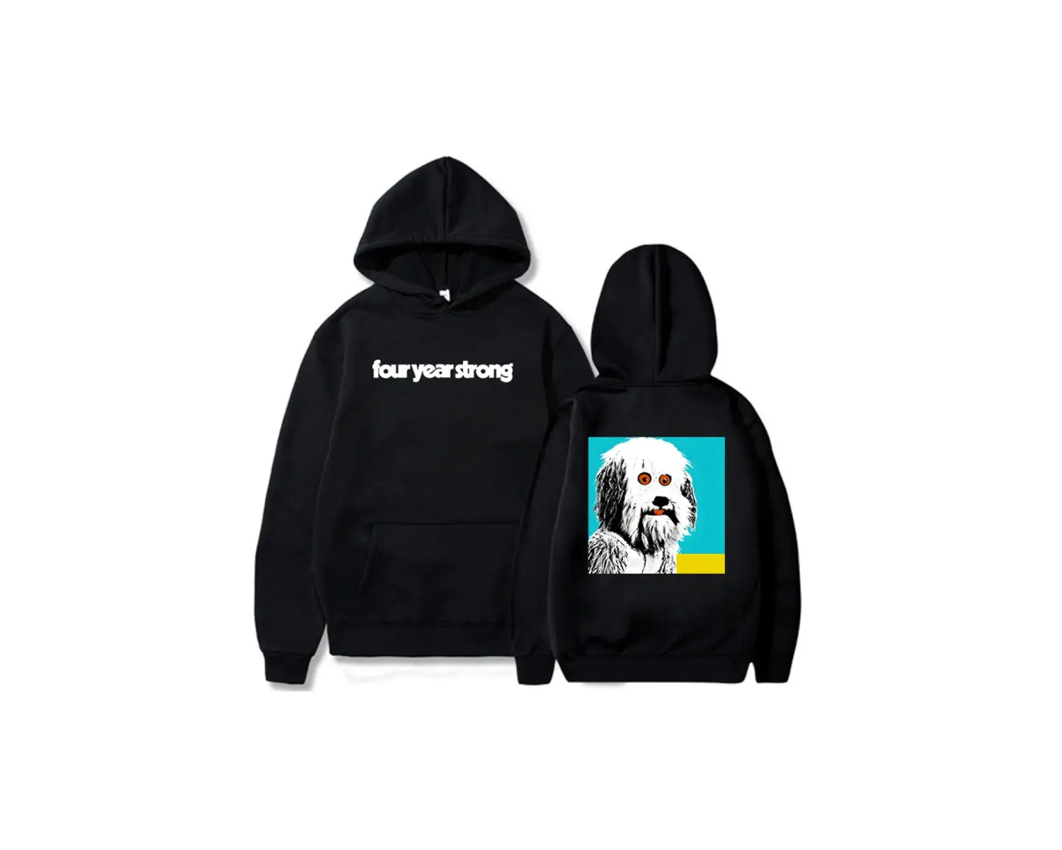 Beyaz Unisex Hip Hop Streetwear dört yıl güçlü rahat lar kapüşonlu köpe