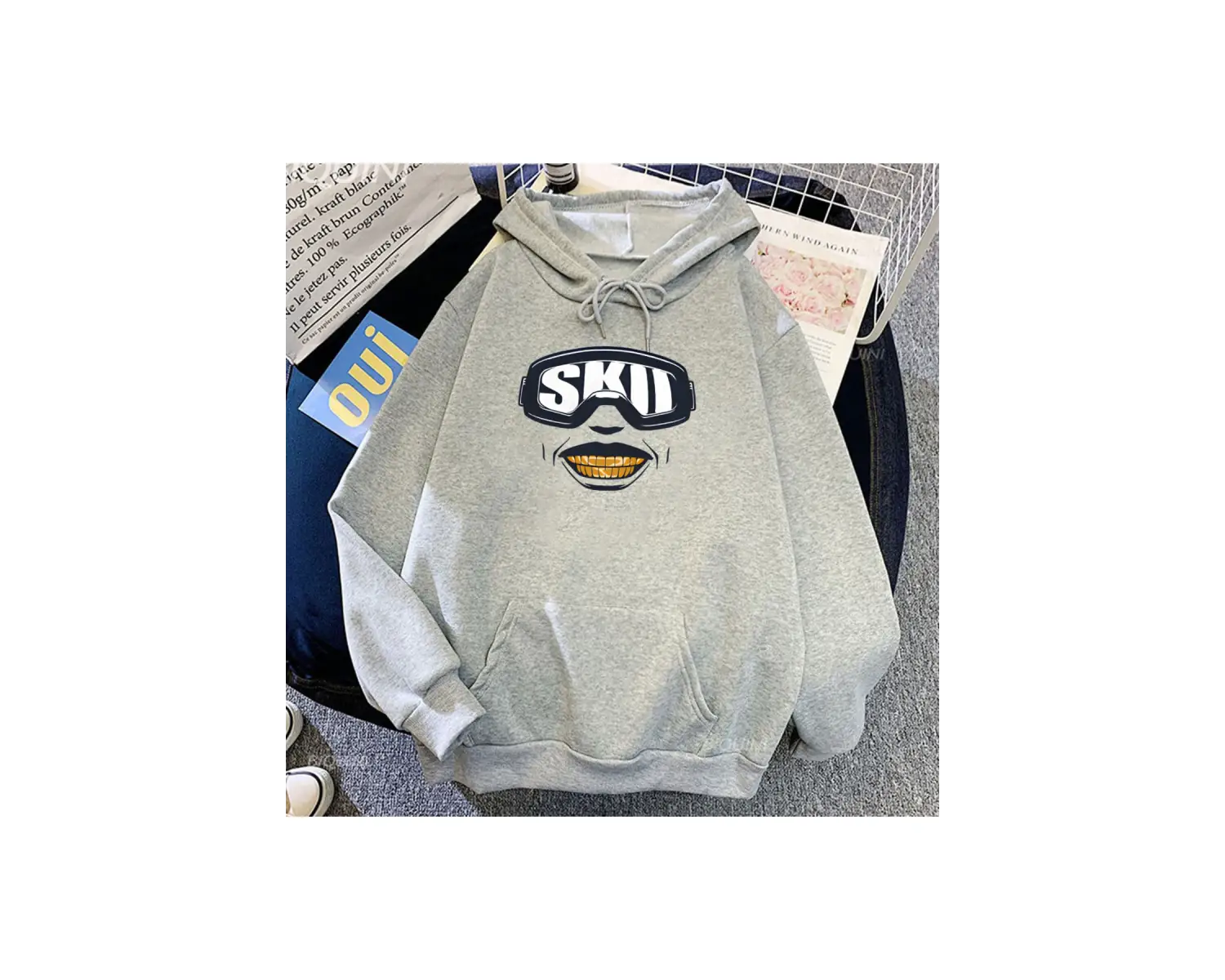 Beyaz Unisex Hip Hop Streetwear Luh Tyler grafik Casual deras rahat kapüşonlu eş