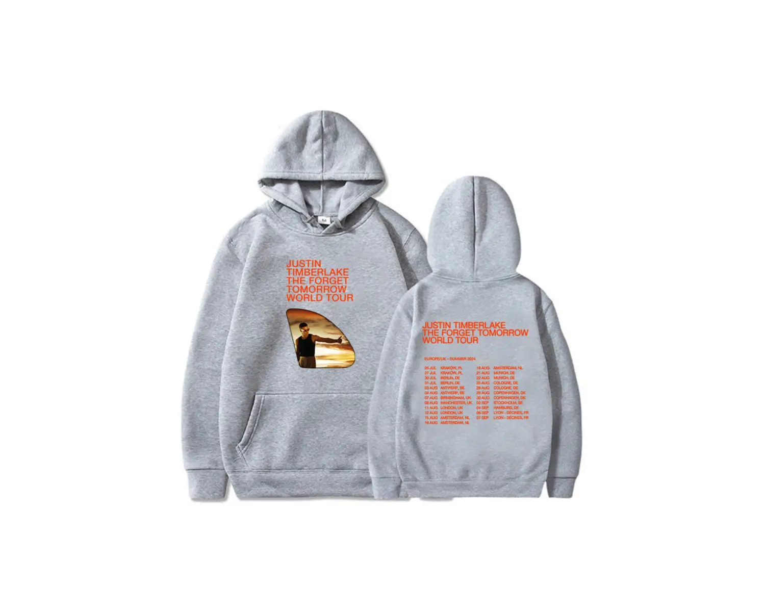 Beyaz Unisex Justin Timberlake yarın dünya turu giyim yumuşak grafik baskıse