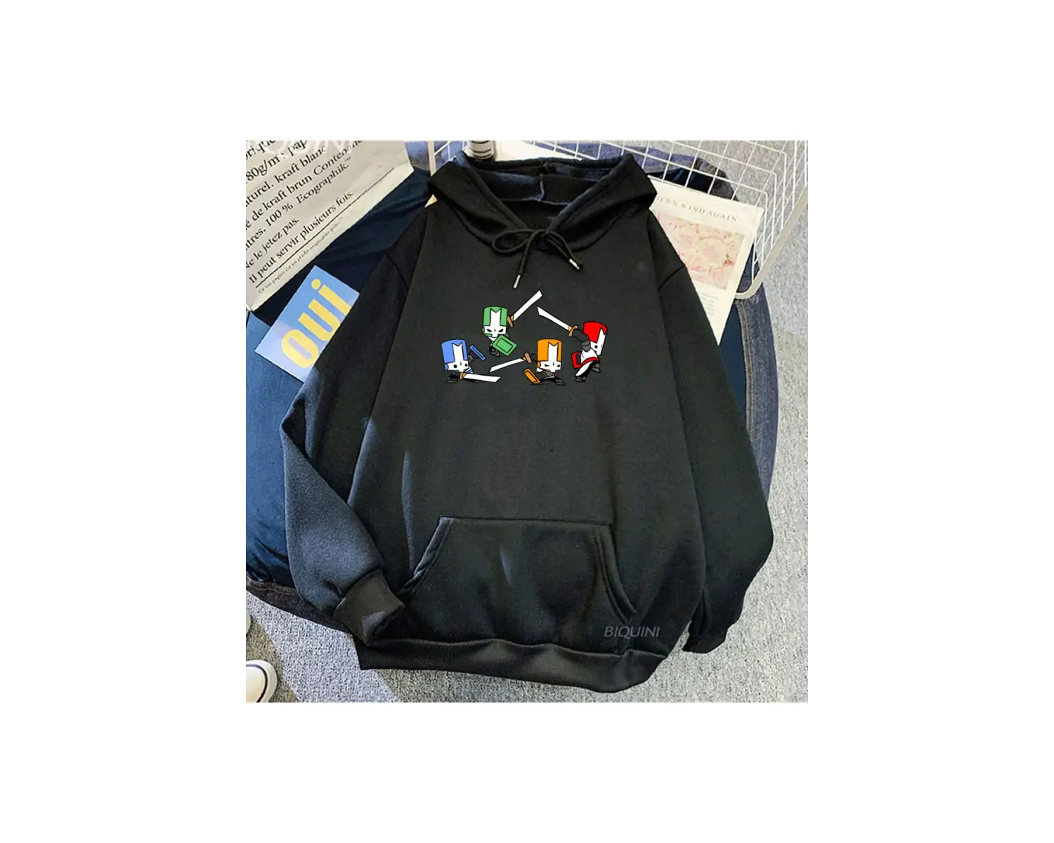 Beyaz Unisex Kale-kırıcılar oyun baskı Sudaderas kapşonlu k