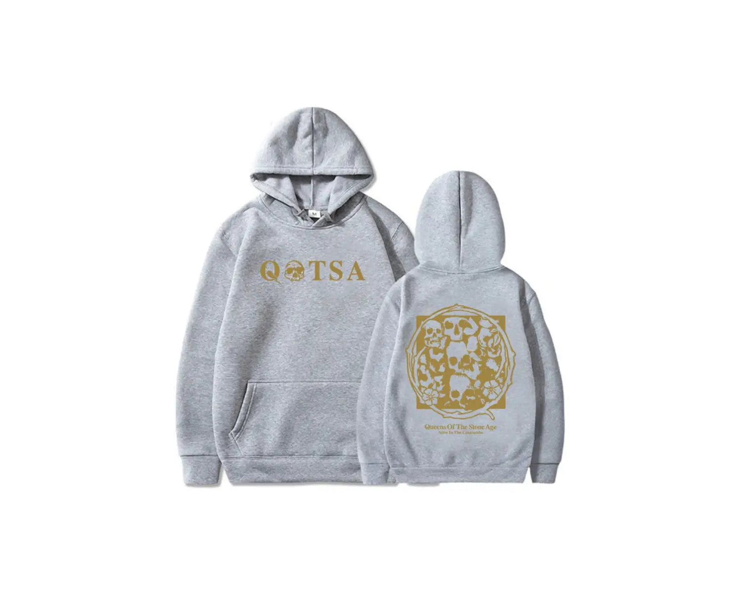 Beyaz Unisex Katakomolarda Canlı Kapüşonlular TAŞ YAŞIN KRALIÇELERİ QOTSA Bandek Kapş