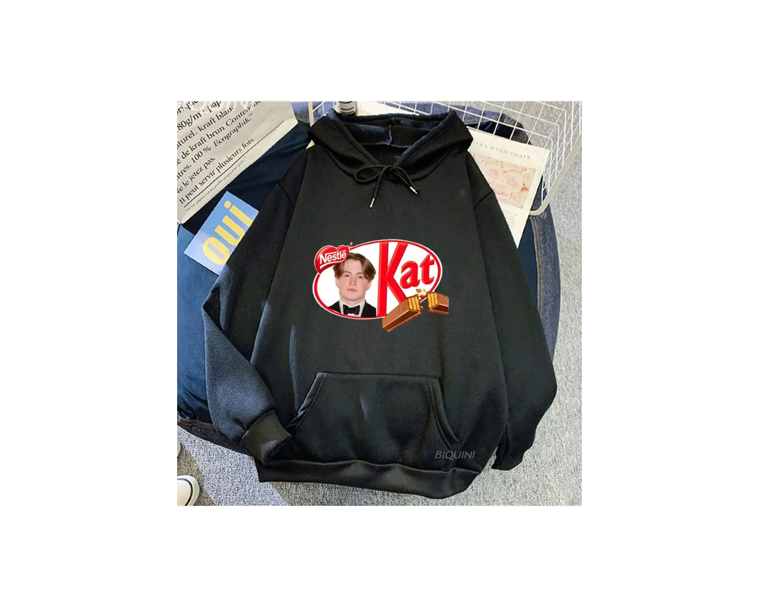 Beyaz Unisex Kiti Connor komik grafik giyim Streetwear u