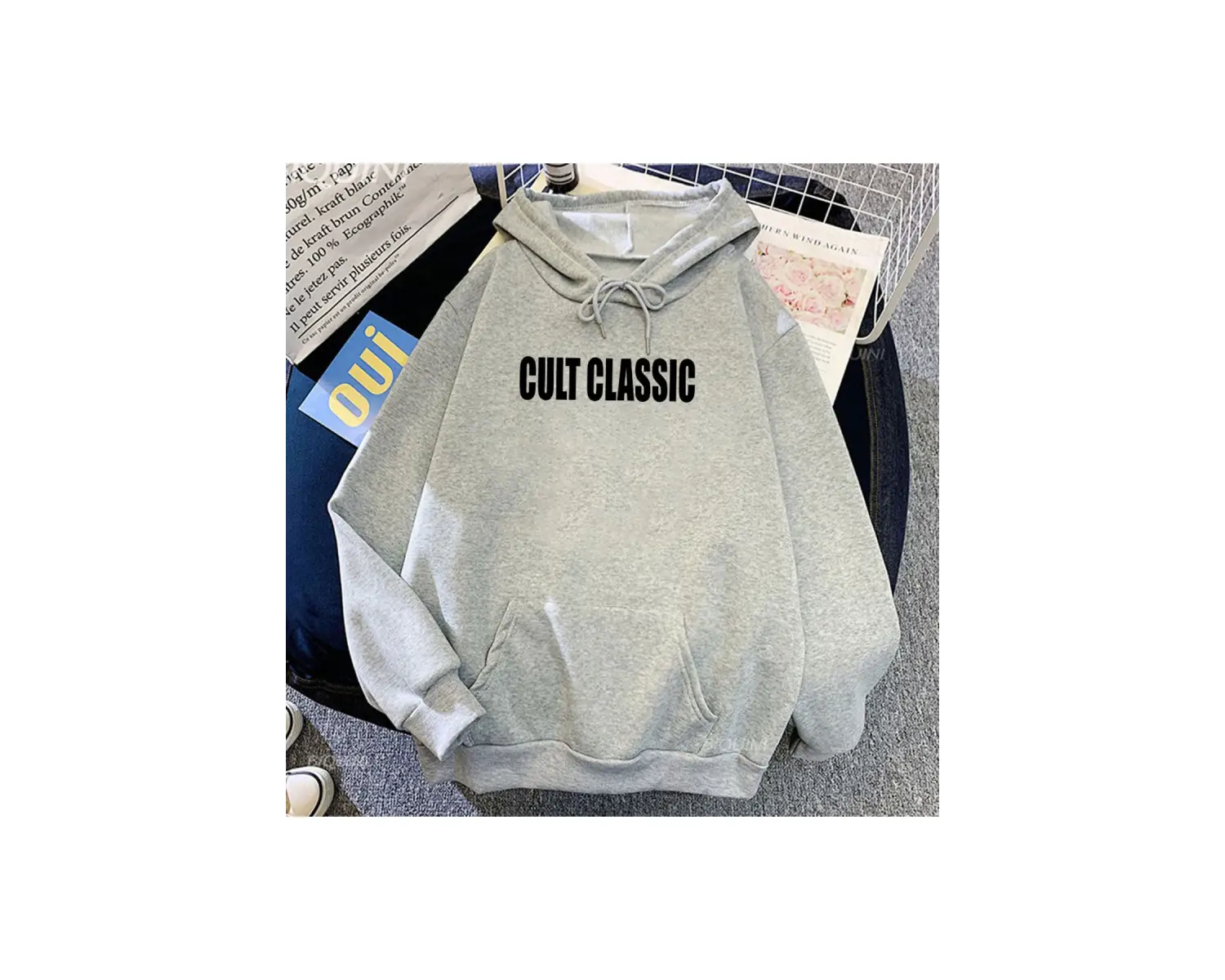 Beyaz Unisex Kült klasik Charli XCX rahat caderas Capucha üze