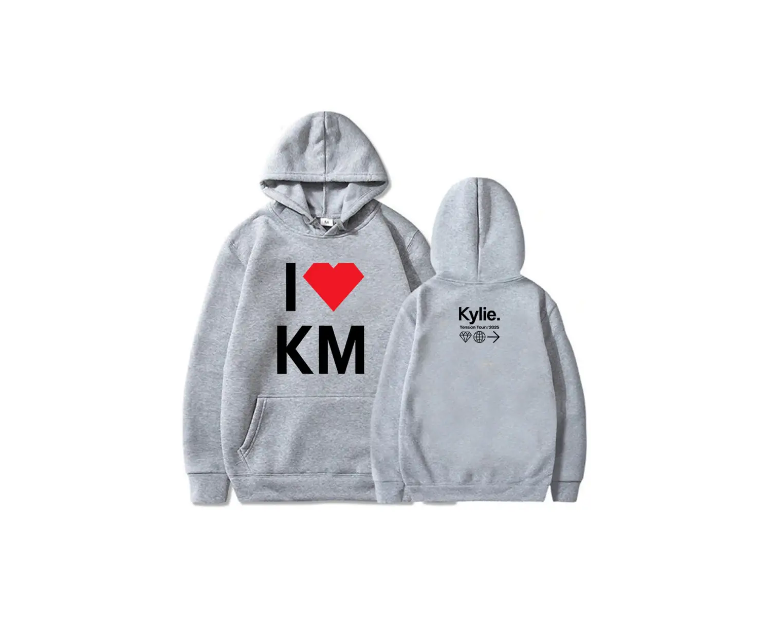 Beyaz Unisex Kylie Minogue Tension Tour 2025 Autumn Warm Fleece Male Sweatshirt Long Sleeve Singer