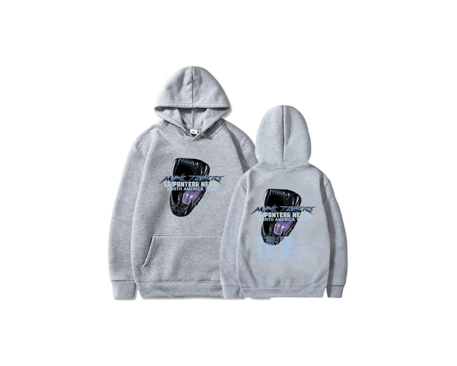 Beyaz Unisex La Pantera Negra Tour Myke Towers Rapper Printing Sweatshirts Hip Hop Streetwear